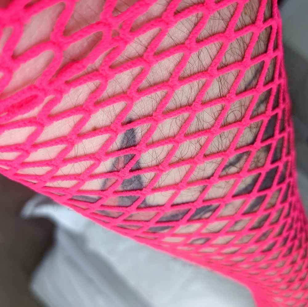 Hot Pink Fishnets - Picture 2 of 7